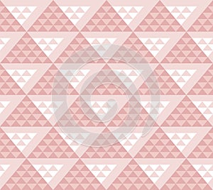 Triangles  seamless pattern  pink  color.
