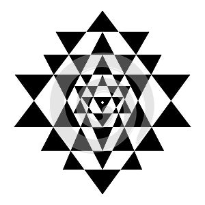 Triangles of Shri Yantra, also called Sri Yantra or Shri Chakra photo