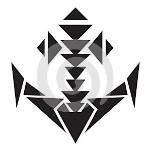 Triangular anchor icon, simple style