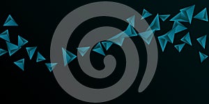 Triangular background. Abstract composition of 3d triangles.