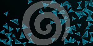 Triangular background. Abstract composition of 3d triangles.