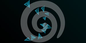 Triangular background. Abstract composition of 3d triangles.