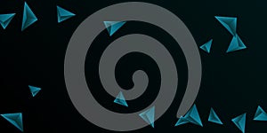 Triangular background. Abstract composition of 3d triangles.