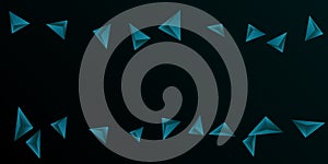 Triangular background. Abstract composition of 3d triangles.