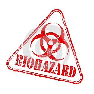 Triangular Biohazard Stamp