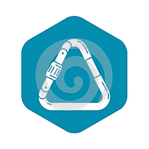 Triangular carabine icon, simple style