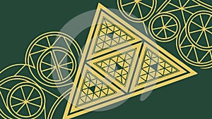 Triangular Celtic Knot Pattern Vector, vector design Generative AI
