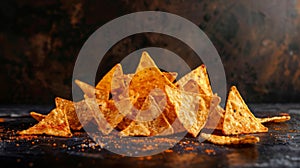 The triangular crispy chips.AI generated image