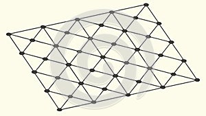 Triangular Dot Grid Pattern for Data, vector design Generative AI
