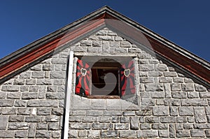 Triangular gable of a house