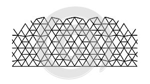Triangular Geometric Interlocking Pattern, vector design Generative AI