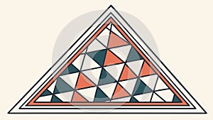 Triangular Geometric Pattern, Abstract Modern Design, Digital Art Background, vector design Generative AI