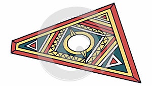 Triangular Geometric Pattern with Central Star. Abstract Vector Design. vector design Generative AI