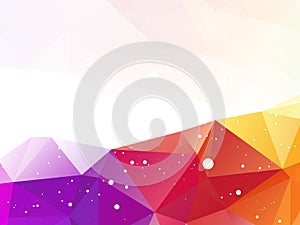 Triangular geometric pattern with white dots