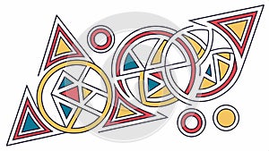 Triangular geometric shapes pattern, abstract modern vector background design vector design Generative AI