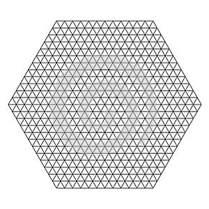 Triangular grid vector seamless pattern. Subtle thin lines texture, delicate minimalist lattice, mesh, net, triangles, hexagons.