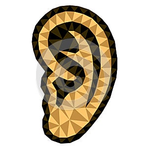 Triangular human ear symbols