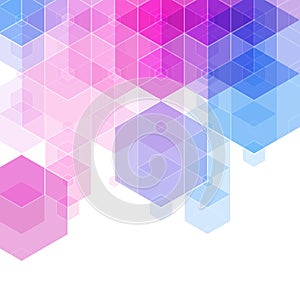 Triangular layout for presentation, advertising. illustration of hexagons. polygonal style. eps 10