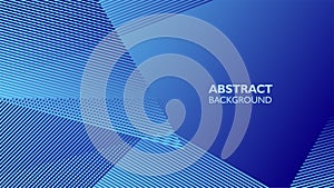 Triangular lines shape composition abstract background in blue color