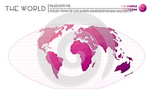 Triangular mesh of the world. photo