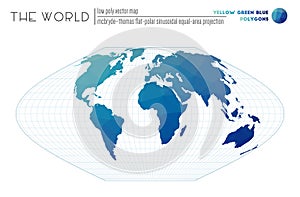 Triangular mesh of the world. photo
