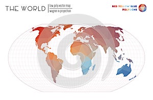 Triangular mesh of the world.