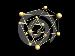 Triangular molecular structures.