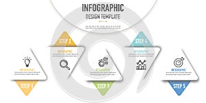 Triangular paper origami infographic for business presentation