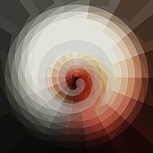 Triangular Pattern in Sphere. Color Spectrum Geometric Pattern.