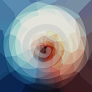 Triangular Pattern in Sphere. Color Spectrum Geometric Pattern.