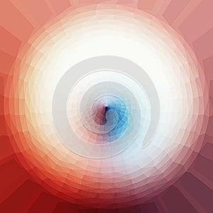 Triangular Pattern in Sphere. Color Spectrum Geometric Pattern.