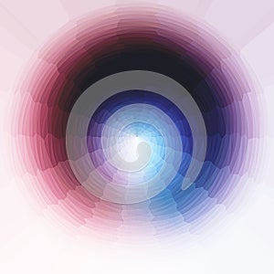 Triangular Pattern in Sphere. Color Spectrum Geometric Pattern.