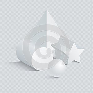 Triangular and Pentagrammic Prism with Sphere 3D