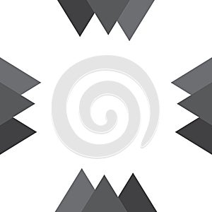 Triangular shape grey desing. Blank background. Vector illustrat