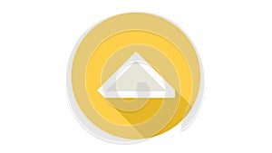 Triangular shape icon, flat design geometric element, vector design Generative AI