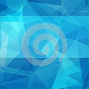 Triangular style blue abstract background