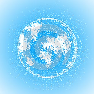 Triangular vector world globe illustration