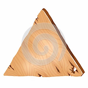 Triangular wooden signboard, clipt art, planks