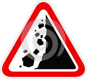 Triangular yellow Warning Hazard Symbol