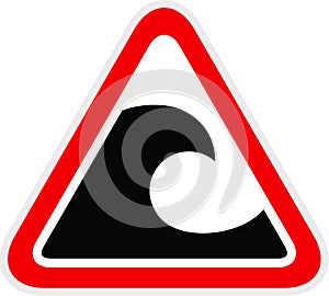 Triangular yellow Warning Hazard Symbol