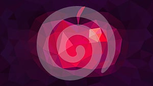 Triangulation background abstract apple ruby