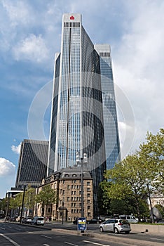 Trianon Tower mainzer landstrasse with a historic building in front