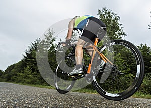Triathlete in cycling photo