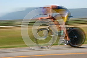 Triathlete Cyclist Blur photo