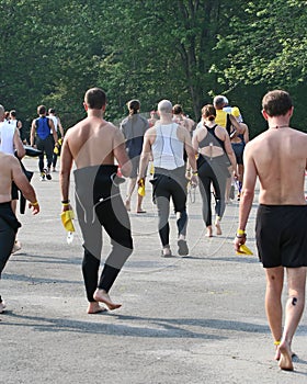 Triathlon athletes