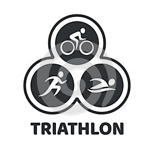 Triathlon event illustration