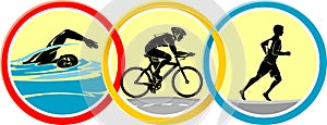 Triathlon Icon Set