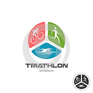 Triathlon sport logo