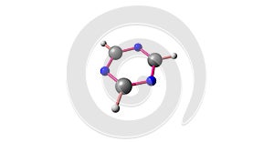 Triazine molecular structure isolated on white