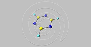 Triazine molecular structure isolated on grey